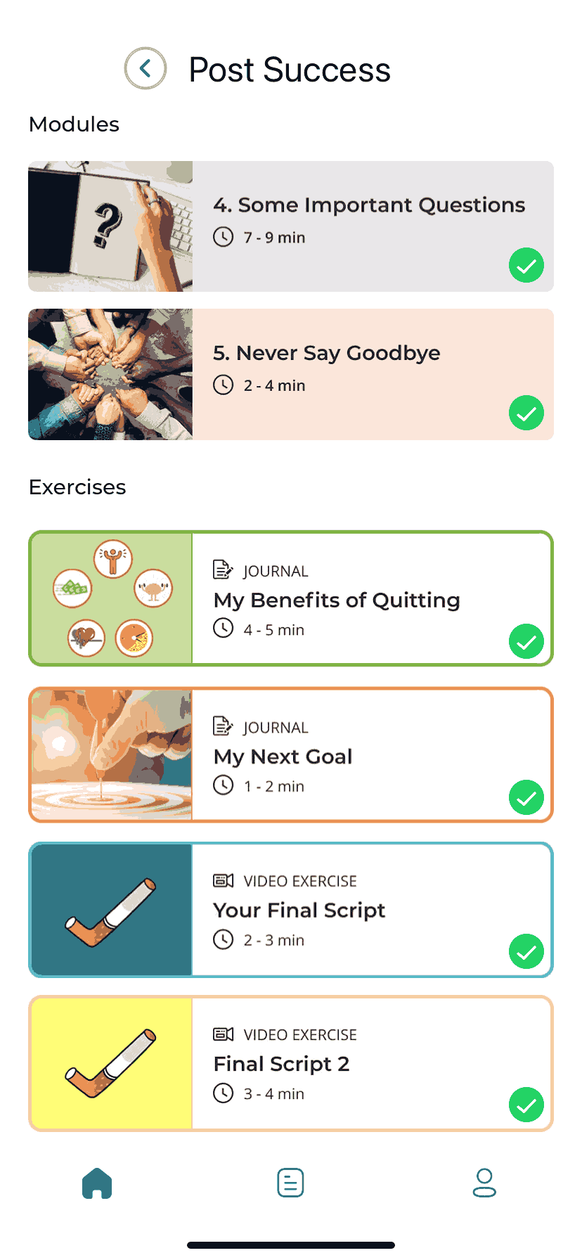 QuitSure Post-Quit: daily support and tools to stay free